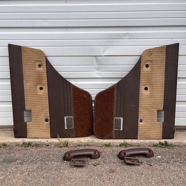 Rear Door Card Pair - 60 Series, brown/tan, used