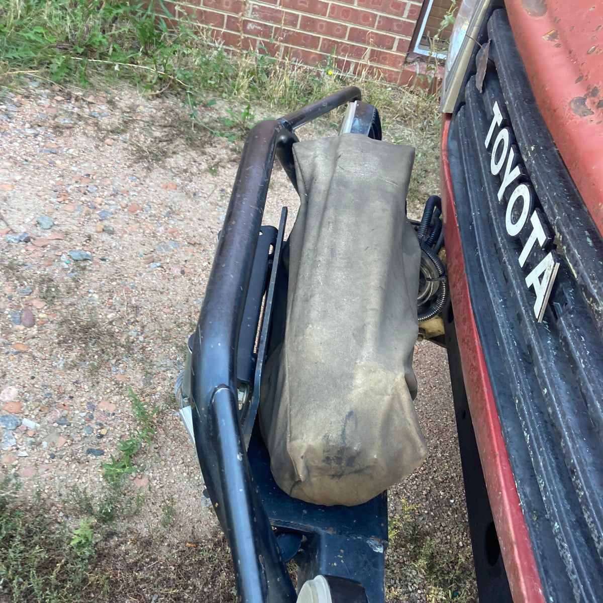 Custom Waxed Canvas Winch Cover Cruiser Trash Parts